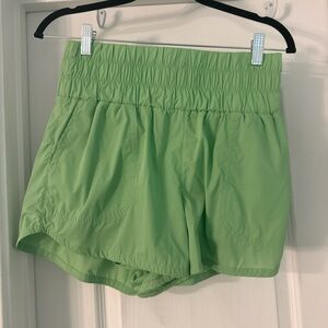 JoyLab Bright Lime High-Rise Elastic-Waist Athletic Shorts